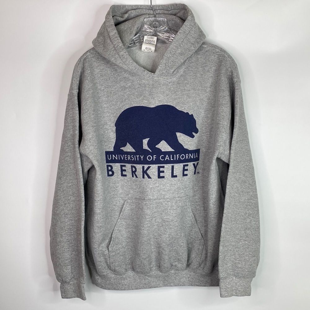 Gildan University Of California Berkely Grey Hooded Sweatshirt Medium